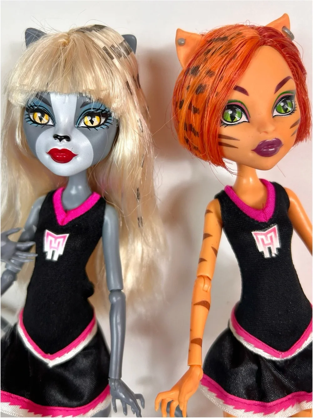 Monster High Fearleading Werecat Sisters 3 Toralei, Meowlody Purrsephone